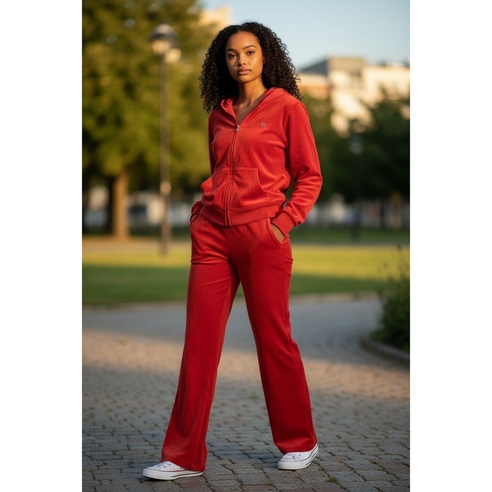 2XL Juicy red velour sweatsuit